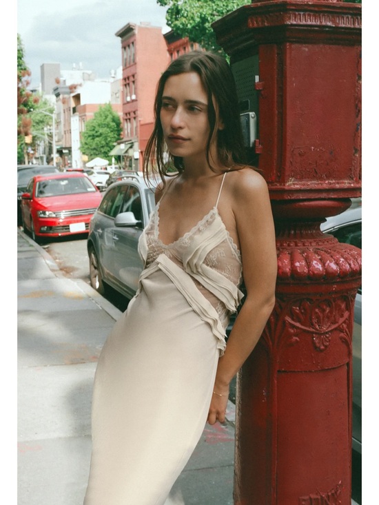 Zara Other - LONG GEORGETTE RUFFLE DRESS